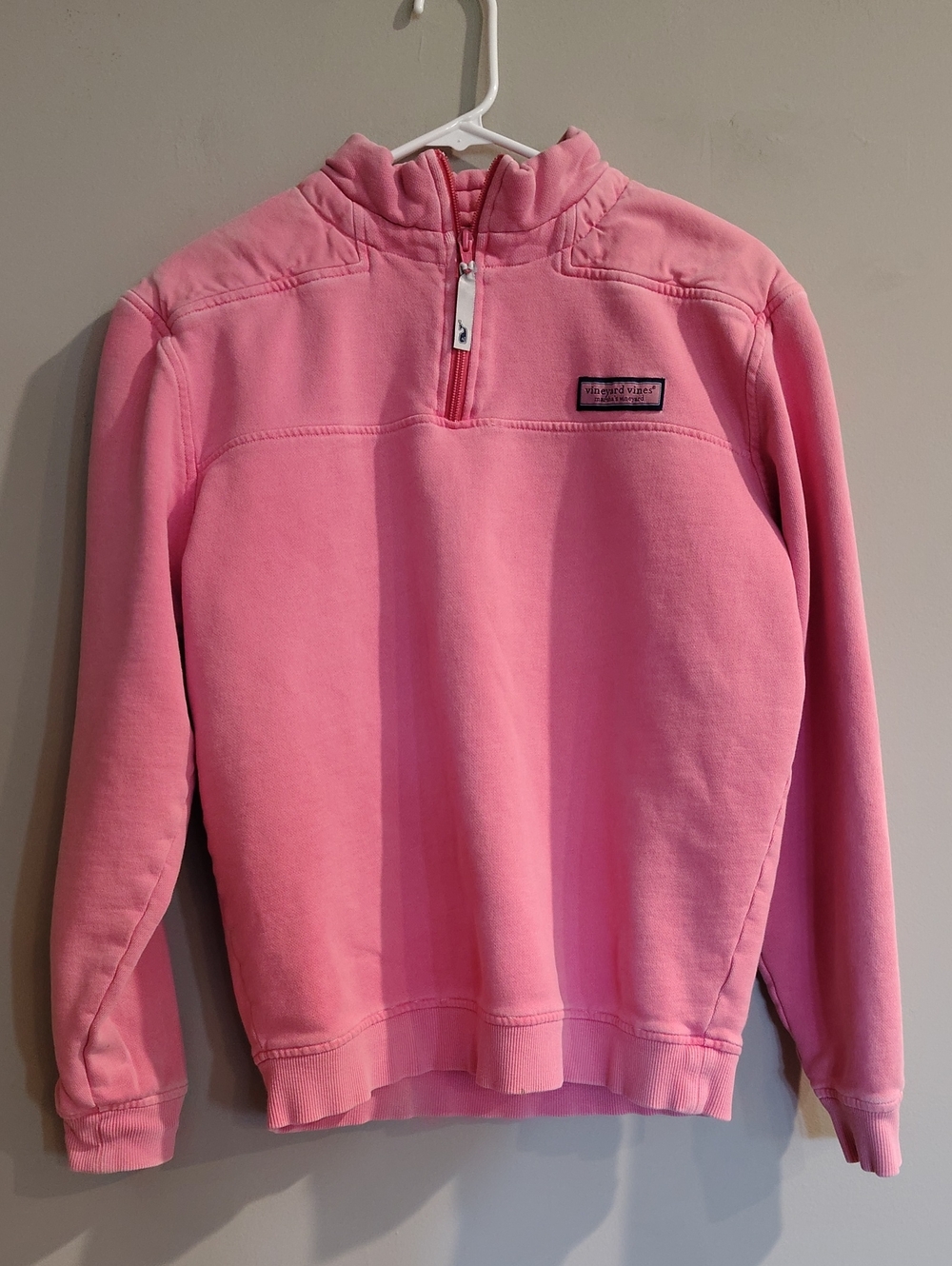 Vineyard Vines Women's Small Pink Quarter-Zip Pullover